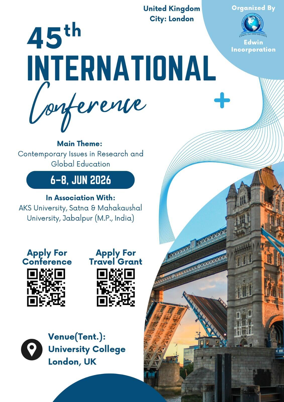45th International Conference UK Poster